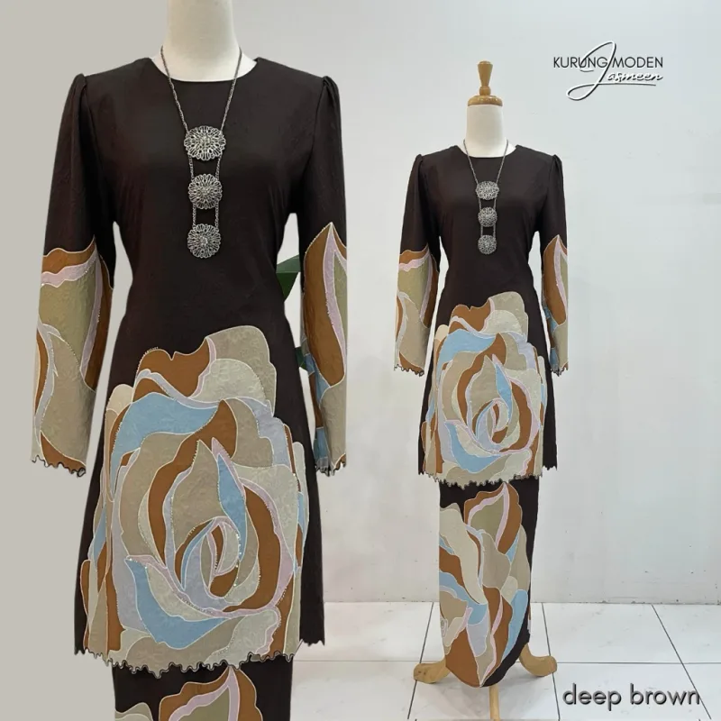 NEW COLLECTION | KURUNG MODEN JASMEEN | CORAK FLORAL IN 4 COLOUR thumbnail 4