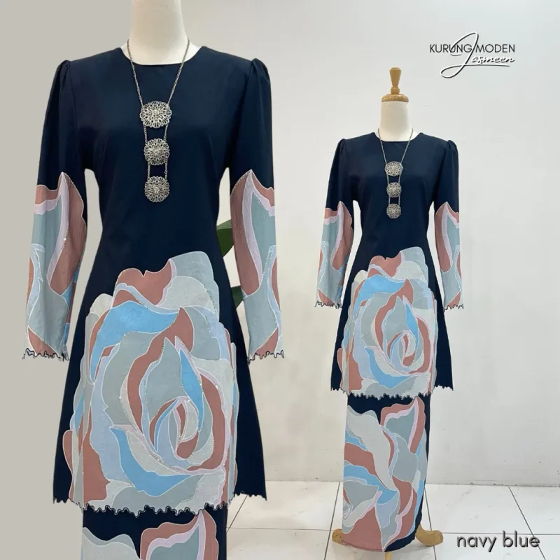 NEW COLLECTION | KURUNG MODEN JASMEEN | CORAK FLORAL IN 4 COLOUR thumbnail 5