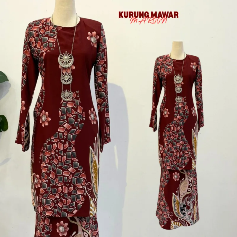 New Design !! Kurung Batik Mawwar in 8 colour by Moff2U thumbnail 5