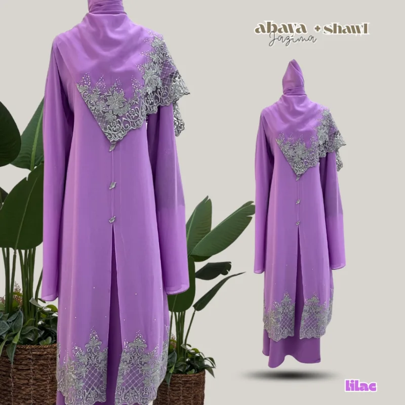 NEW ARRIVAL ABAYA JAZIMA PLUS SIZE WITH SHAWL IN 11 COLOUR thumbnail 4