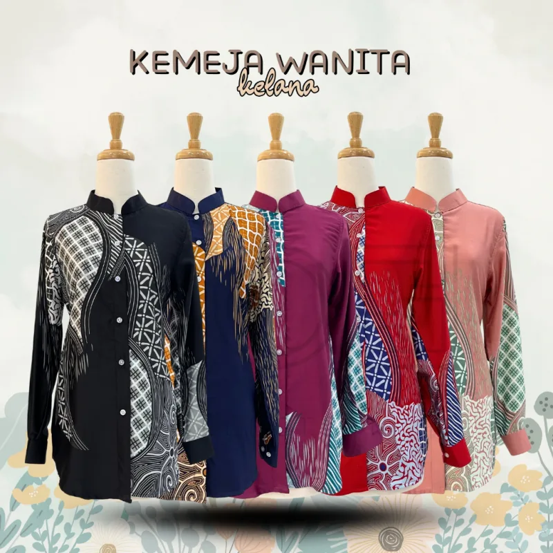KEMEJA BATIK WANITA KELANA IN 5 COLOUR BY MOFF COLLECTION