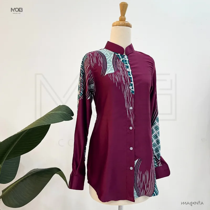 KEMEJA BATIK WANITA KELANA IN 5 COLOUR BY MOFF COLLECTION thumbnail 3