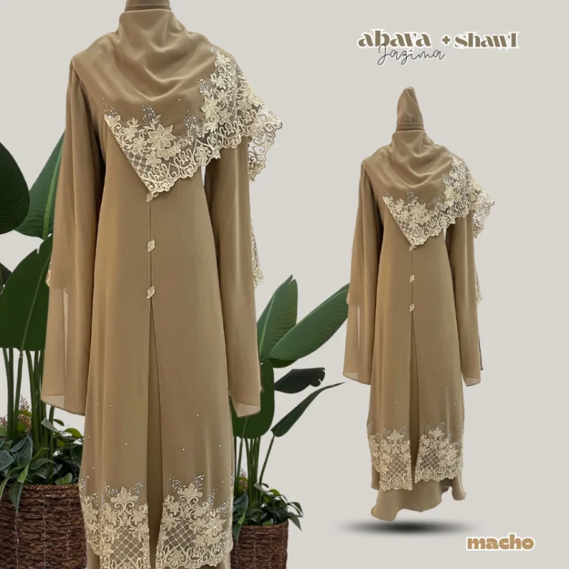 NEW ARRIVAL ABAYA JAZIMA WITH SHAWL IN 11 COLOUR thumbnail 5