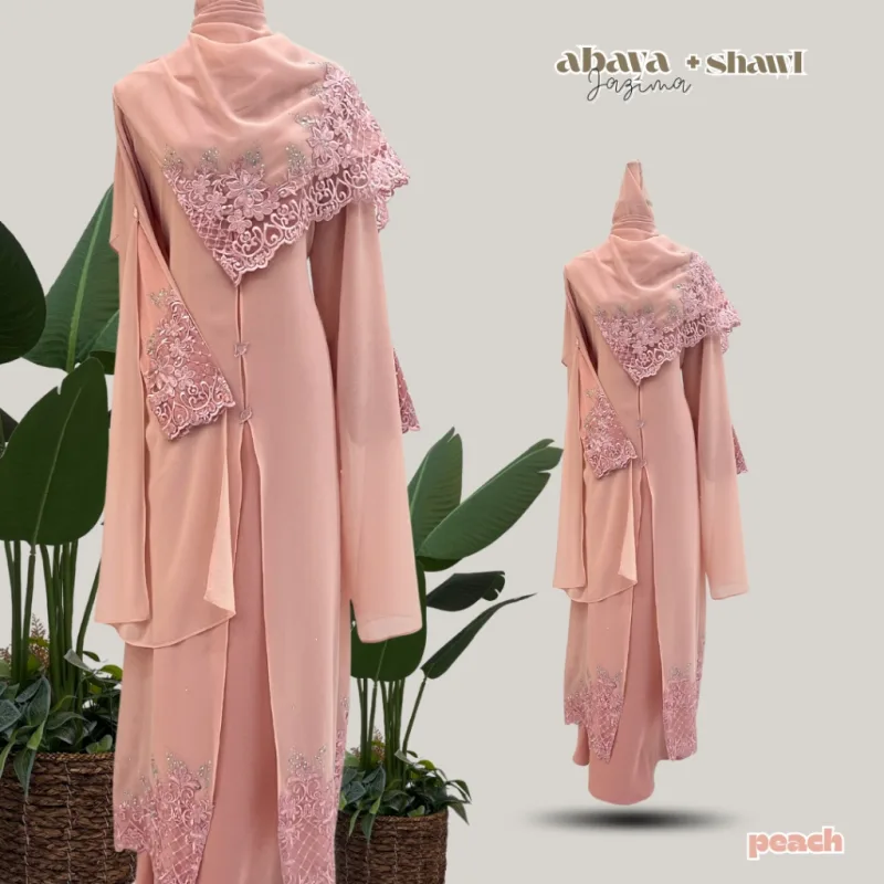 NEW ARRIVAL ABAYA JAZIMA WITH SHAWL IN 11 COLOUR thumbnail 2