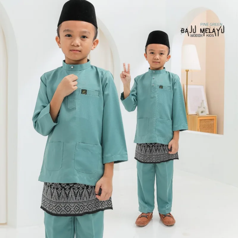 Set Family KURUNG MODEN DAMARA IN PINE GREEN I KURUNG Moden I Ayah Anak I Ibu I Moden I Set Family By Moff2u thumbnail 2