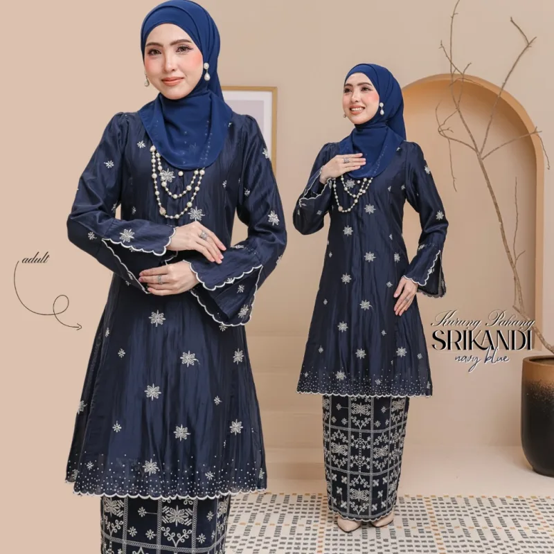 Set Family Kurung Moden Riau Srikandi IN Navy Blue By Moff2U thumbnail 5