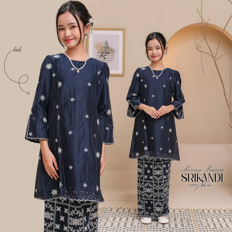 Set Family Kurung Moden Riau Srikandi IN Navy Blue By Moff2U thumbnail 4