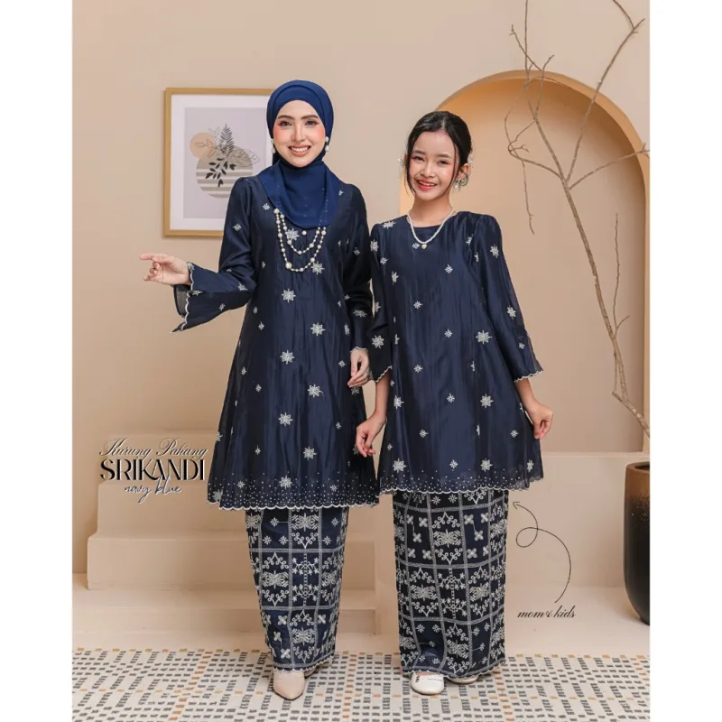 Set Family Kurung Moden Riau Srikandi IN Navy Blue By Moff2U thumbnail 2