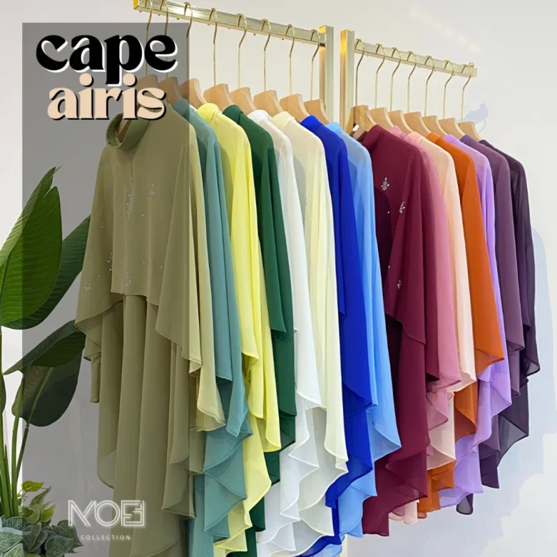 New Design !! Cape Airis DEWASA in 15 Colour I Nikah I Tunang I Kenduri I Dinner By Moff Collection