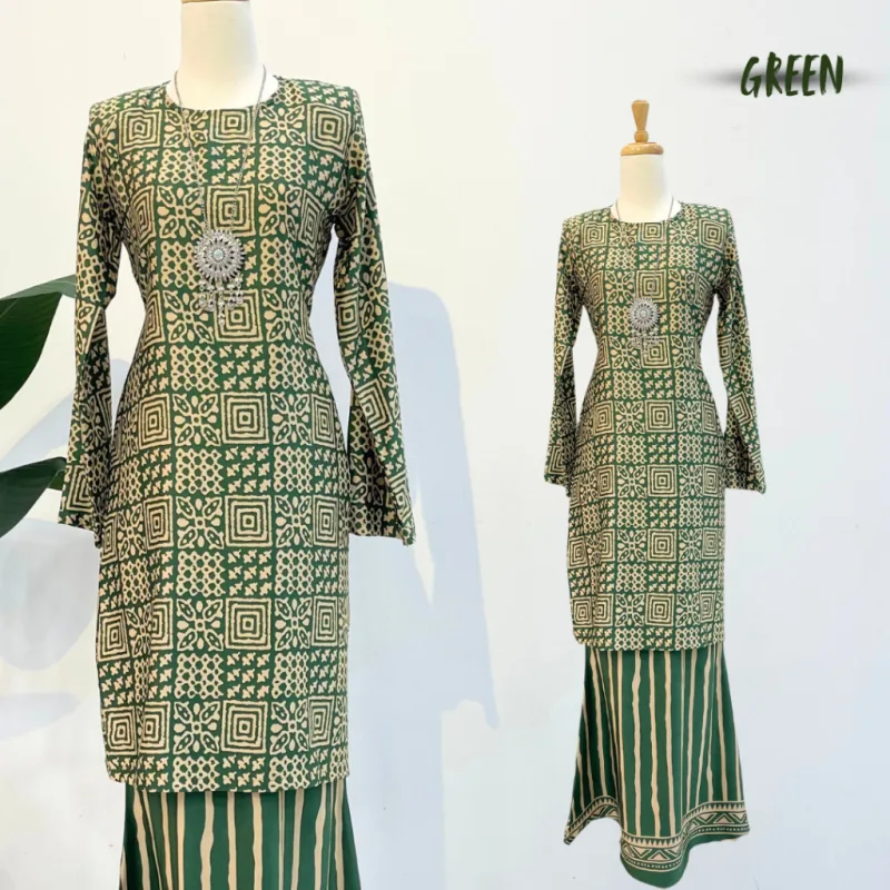 NEW DESIGN !! Kurung Moden Batik Seroja IN 5 Colour by MOFF2u thumbnail 2