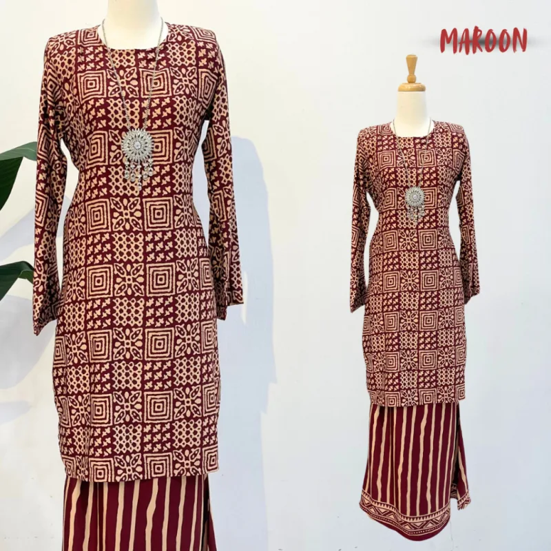 NEW DESIGN !! Kurung Moden Batik Seroja IN 5 Colour by MOFF2u thumbnail 5