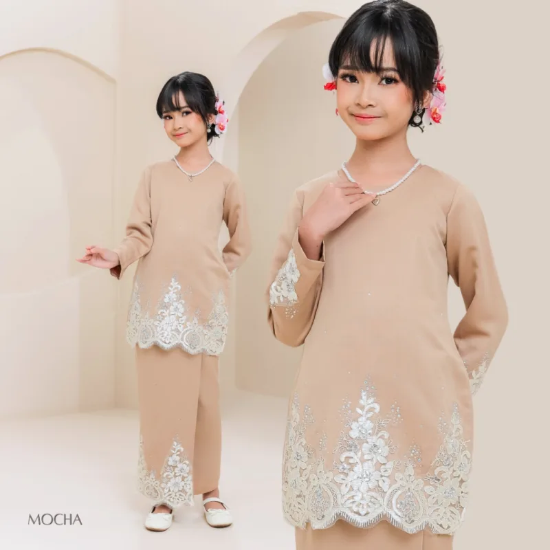 Set Family KURUNG MODEN DAMARA IN MOCHA I KURUNG Moden I Ayah Anak I Ibu I Moden I Set Family By Moff2u thumbnail 2