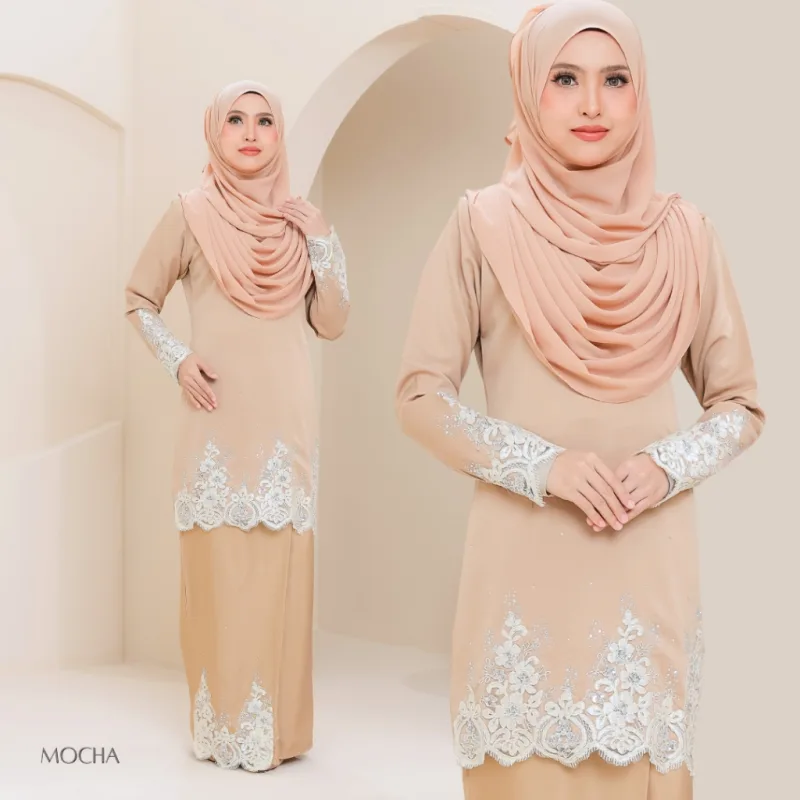 Set Family KURUNG MODEN DAMARA IN MOCHA I KURUNG Moden I Ayah Anak I Ibu I Moden I Set Family By Moff2u thumbnail 3