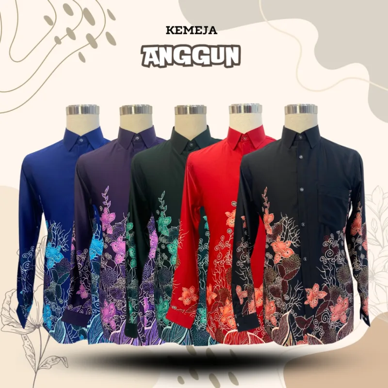 NEW DESIGN !!! KEMEJA BATIK ANGGUN IN 5 COLOUR BY MOFF COLLECTION