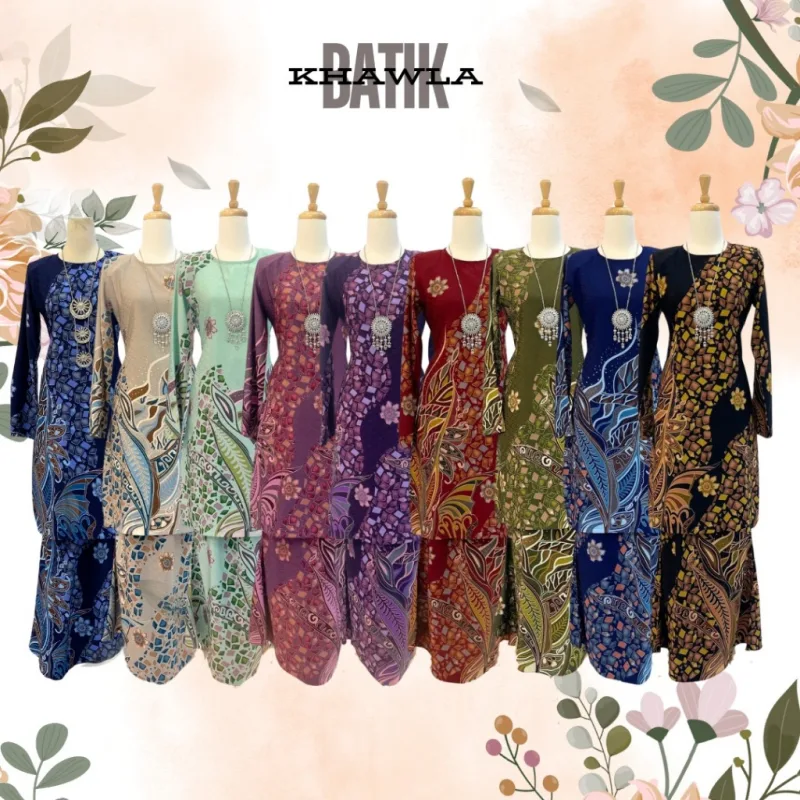 New Design Batik !! Kurung Khawla in 9 colour by moff2u I batik malaysia I batik moden