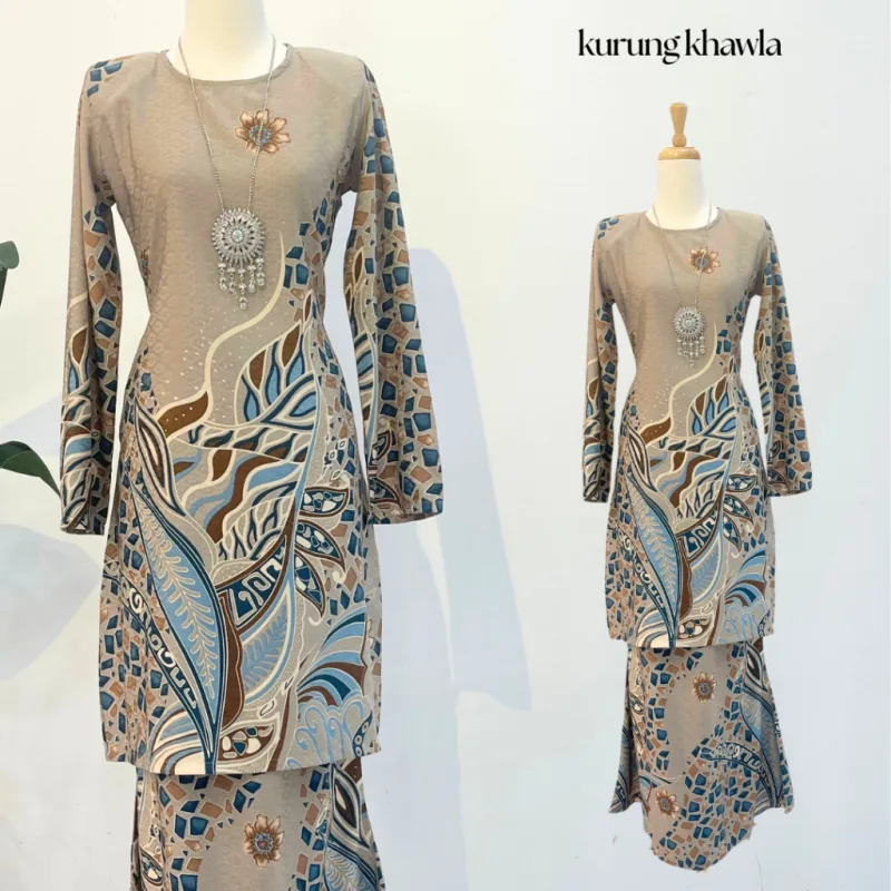 New Design Batik !! Kurung Khawla in 9 colour by moff2u I batik malaysia I batik moden thumbnail 2