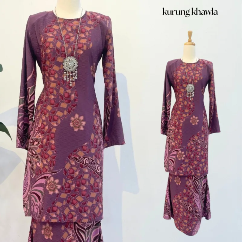 New Design Batik !! Kurung Khawla in 9 colour by moff2u I batik malaysia I batik moden thumbnail 4