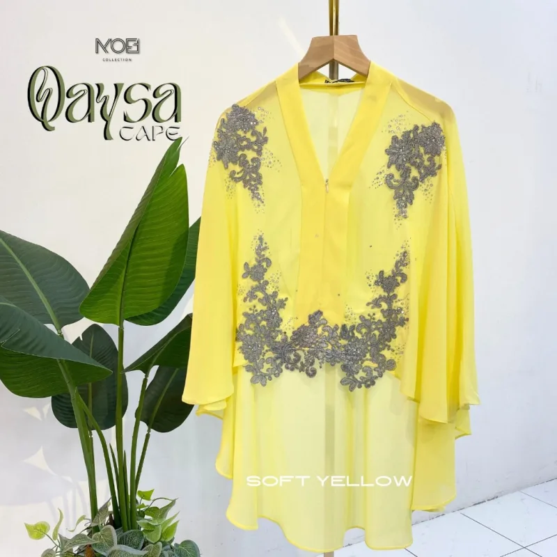 NEW DESIGN !!! CAPE QAYSA IN 21 COLOUR I NIKAH I SANDING I TUNANG I KENDURI I EVENT BY MOFF COLLECTION thumbnail 2
