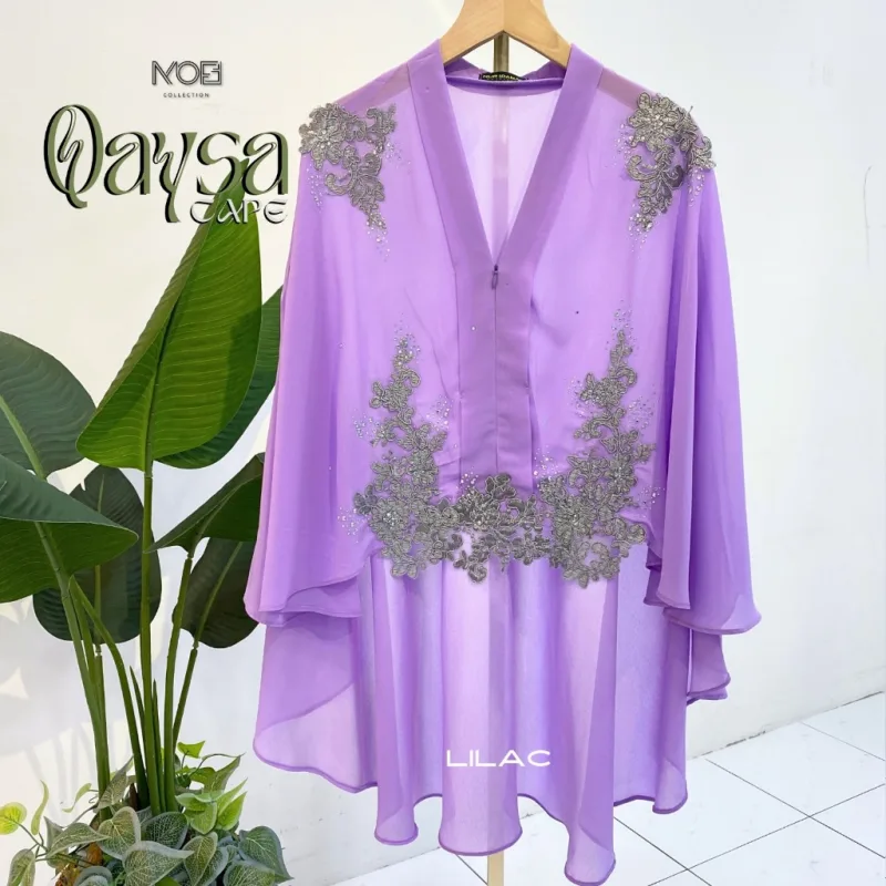NEW DESIGN !!! CAPE QAYSA IN 21 COLOUR I NIKAH I SANDING I TUNANG I KENDURI I EVENT BY MOFF COLLECTION thumbnail 5