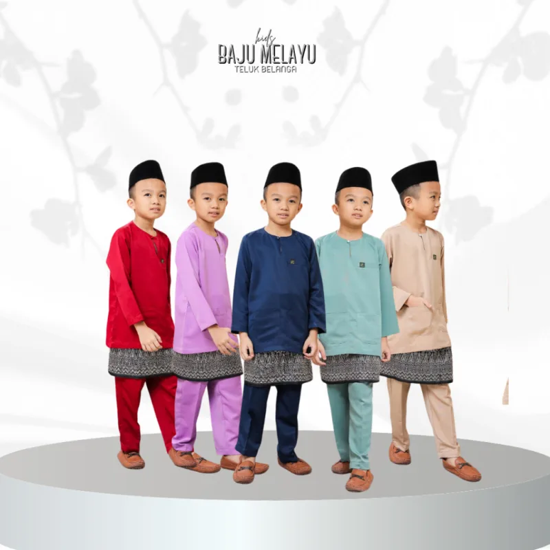 Baju Melayu Teluk Belanga Kids in 5 Colour By Moff2U I Teluk Belanga I Baju Melayu