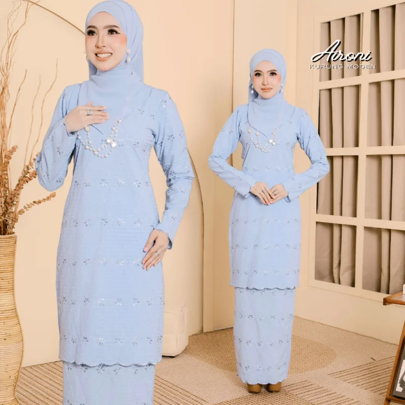 NEW ARRIVAL I KURUNG MODEN AIRONI DEWASA I CORAK SULAM IN 6 COLOUR thumbnail 4