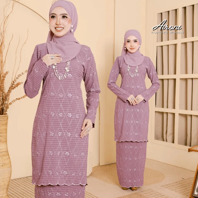 NEW ARRIVAL I KURUNG MODEN AIRONI DEWASA I CORAK SULAM IN 6 COLOUR thumbnail 5