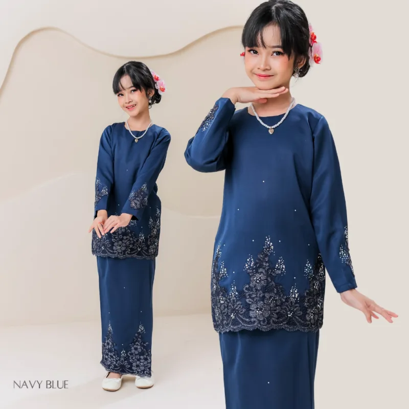 Set Family KURUNG MODEN DAMARA IN NAVY BLUE I KURUNG Moden I Ayah Anak I Ibu I Moden I Set Family By Moff2u thumbnail 4