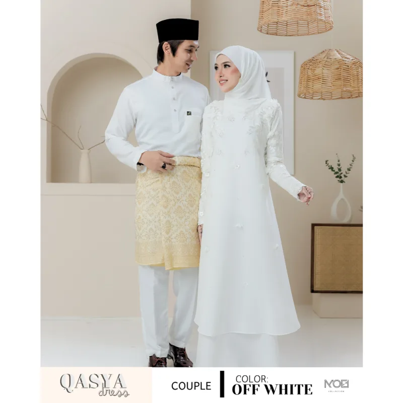 SET NIKAH DRESS QASYA 7 ITEM IN OFF WHITE I NIKAH I TUNANG I SANDING I DINNER BY MOFF COLLECTION