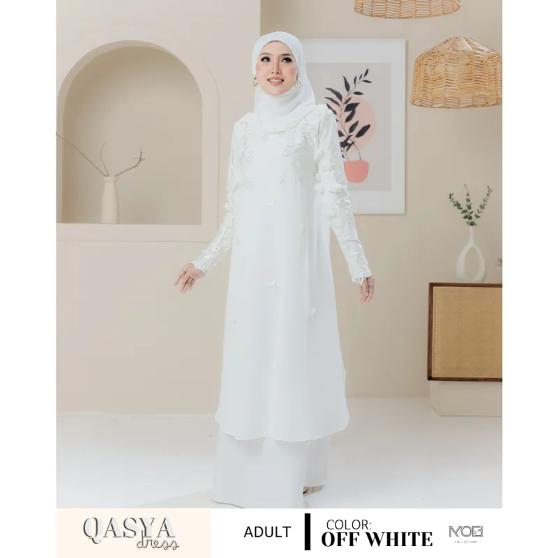 SET NIKAH DRESS QASYA 7 ITEM IN OFF WHITE I NIKAH I TUNANG I SANDING I DINNER BY MOFF COLLECTION thumbnail 2