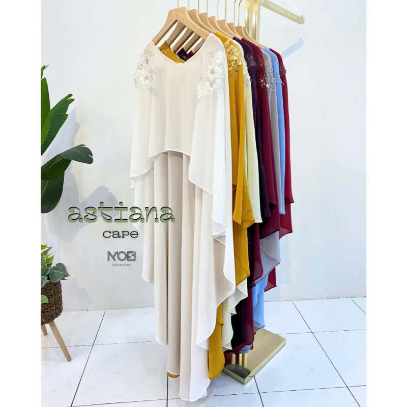 New Design !! Cape Astiana in 7 Colour I Nikah I Tunang I Kenduri I Dinner By Moff Collection