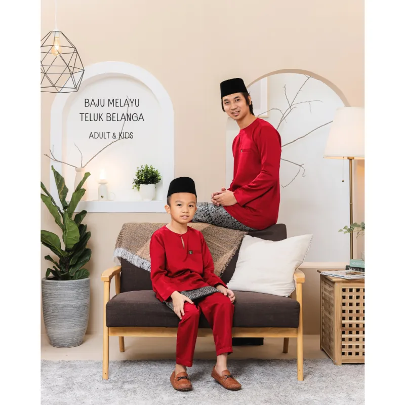 Baju Melayu Teluk Belanga Adult & Kids in 5 Colour By Moff2U I Teluk Belanga I Baju Melayu