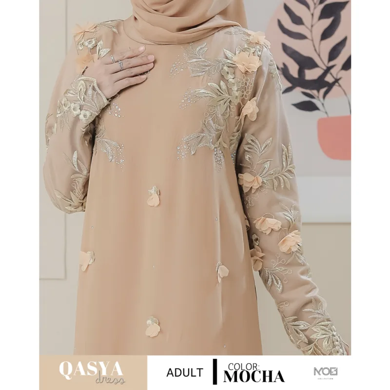 SET NIKAH DRESS QASYA 7 ITEM IN MOCHA I NIKAH I TUNANG I SANDING I DINNER BY MOFF COLLECTION thumbnail 3
