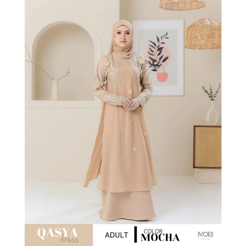 SET NIKAH DRESS QASYA 7 ITEM IN MOCHA I NIKAH I TUNANG I SANDING I DINNER BY MOFF COLLECTION thumbnail 2
