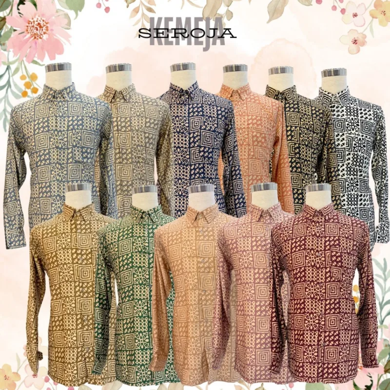 NEW DESIGN !! Kemeja Batik Seroja IN 11 Colour by MOFF2u