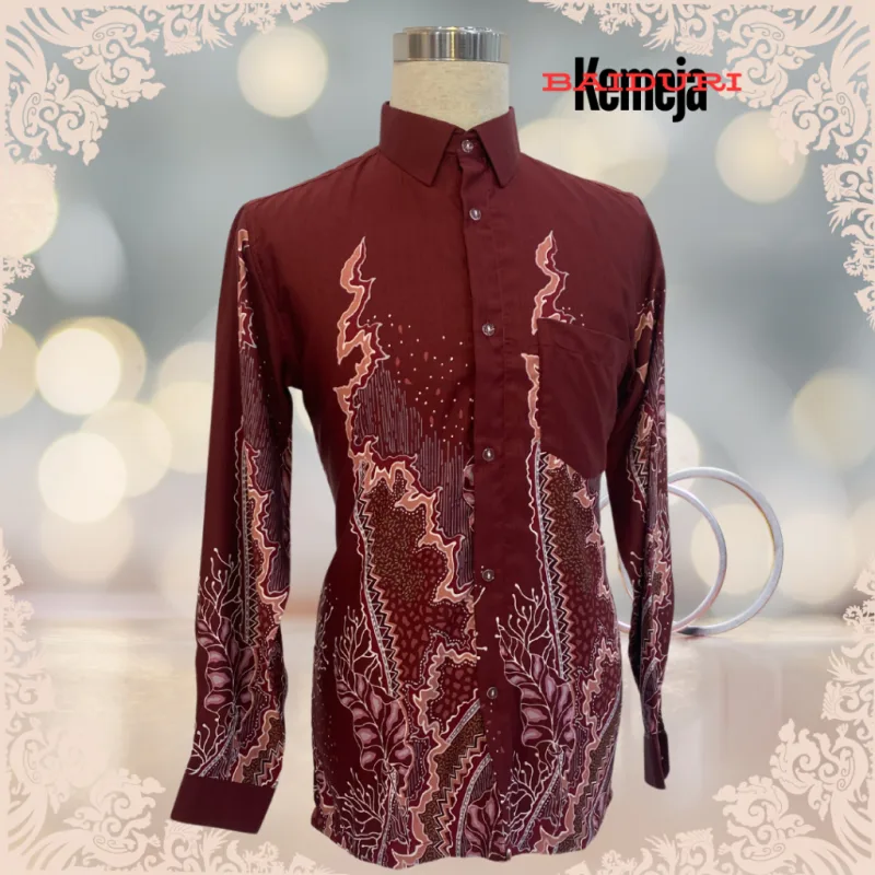 NEW DESIGN !!! KEMEJA CORAK BATIK BAIDURI | STOCK LIMIT | CORAK BATIK MALAYSIA | BATIK CANTIK thumbnail 2