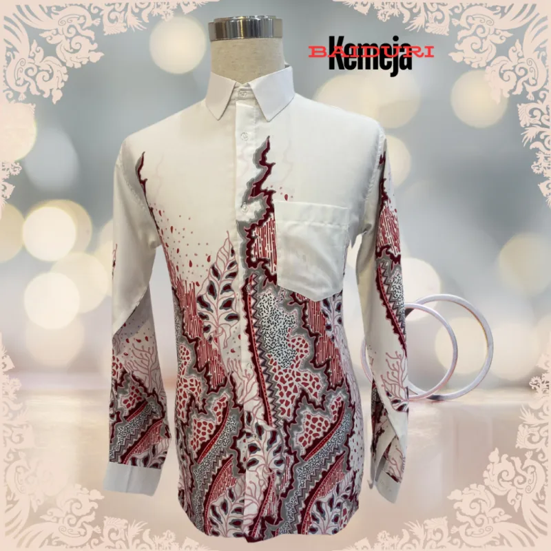 NEW DESIGN !!! KEMEJA CORAK BATIK BAIDURI | STOCK LIMIT | CORAK BATIK MALAYSIA | BATIK CANTIK thumbnail 3