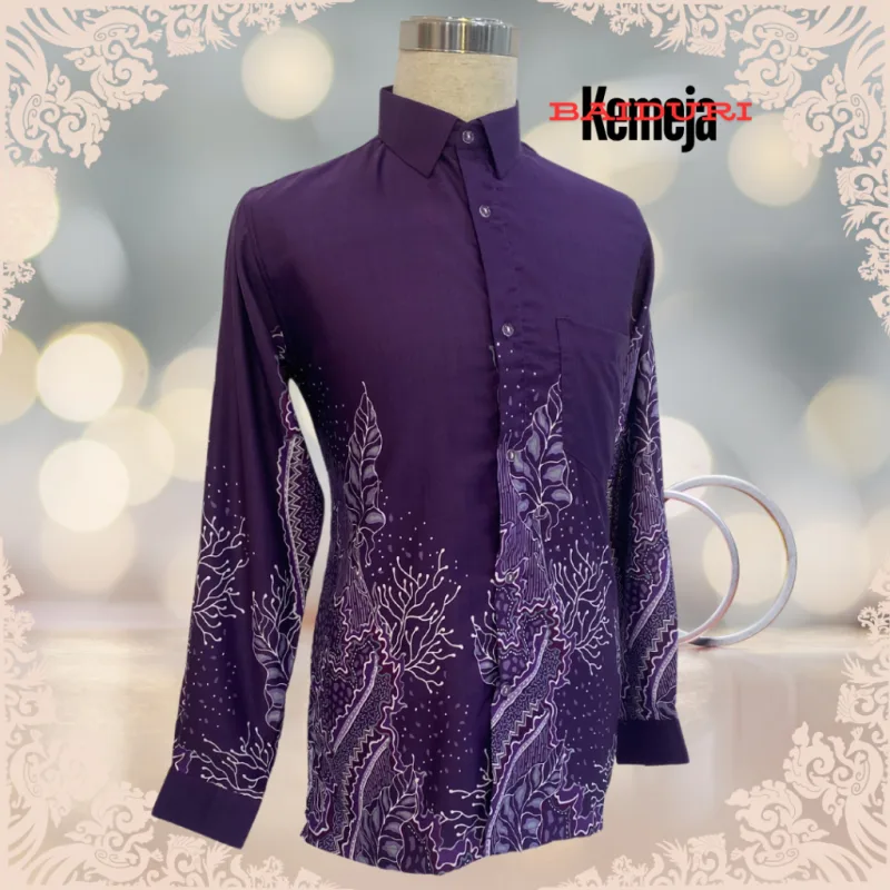 NEW DESIGN !!! KEMEJA CORAK BATIK BAIDURI | STOCK LIMIT | CORAK BATIK MALAYSIA | BATIK CANTIK thumbnail 4