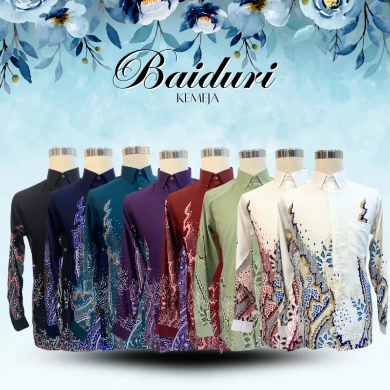 NEW DESIGN !!! KEMEJA CORAK BATIK BAIDURI | STOCK LIMIT | CORAK BATIK MALAYSIA | BATIK CANTIK