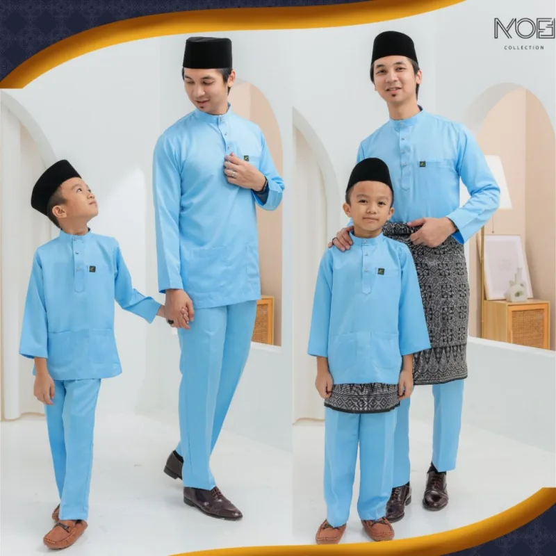 Set Family KURUNG MODEN NUHA IN BABY BLUE I KURUNG Moden I Ayah Anak I Ibu I Moden I Set Family By Moff2u thumbnail 3