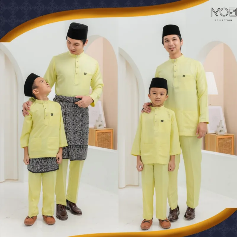Set Family Kurung Moden Safiyyah In SOFT YELLOW I Kurung Moden I Ayah Anak I Ibu I Moden I Set Family By Moff2u thumbnail 4