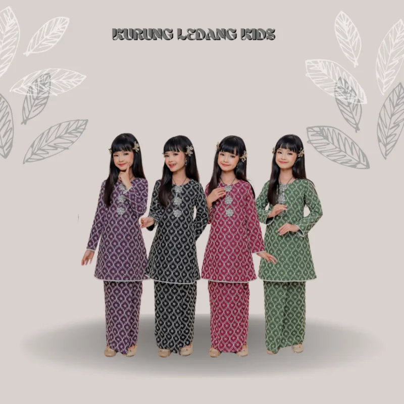 KURUNG PAHANG LEDANG BUDAK 4 COLOUR I KURUNG PAHANG I DESIGN TERBARU BY MOFF2U