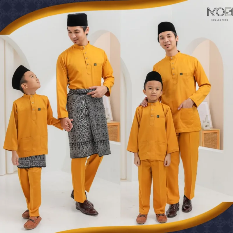 SET FAMILY WALINONG SARI | KURUNG WALINONG SARI IN MUSTARD BY MOFF COLLECTION thumbnail 4