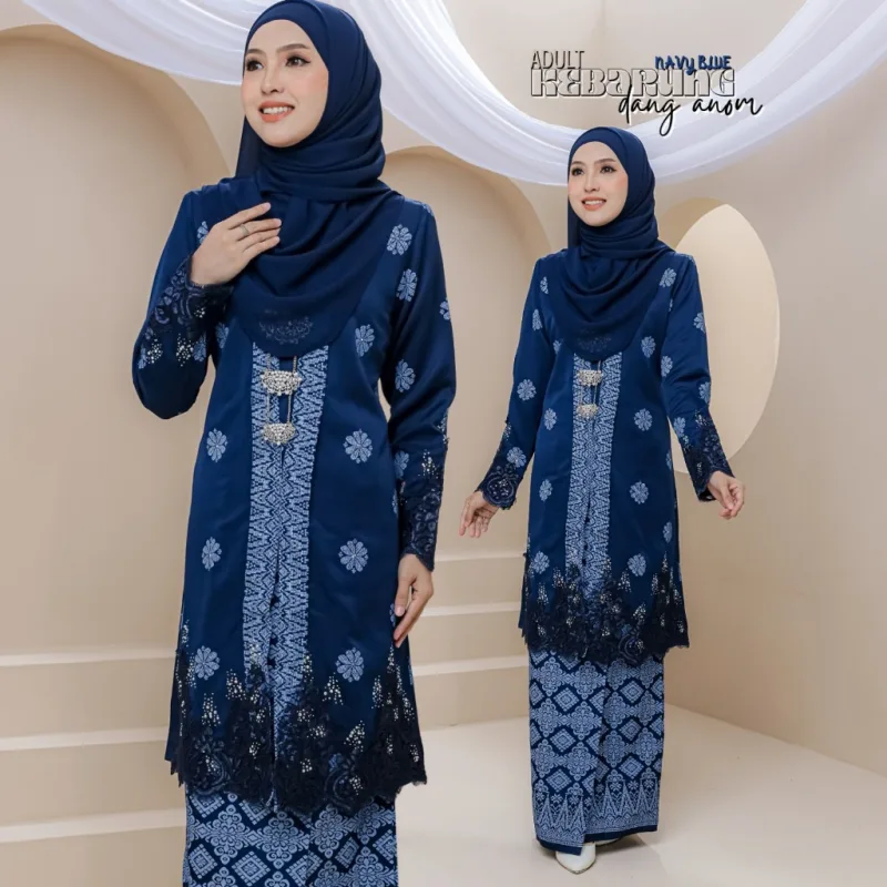 Set Family Kebarung Dang Anom In Navy Blue I Set Family I Raya 2026 by Moff Collection thumbnail 2