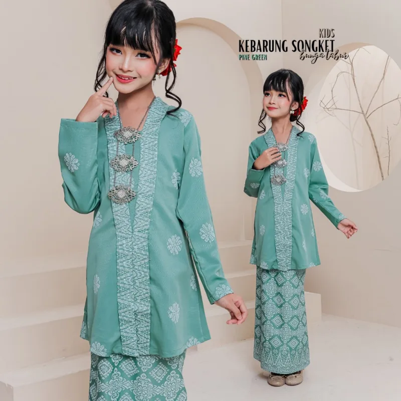 Set Family KEBARUNG IN PINE GREEN I KEBARUNG Moden I Ayah Anak I Ibu I Moden I Set Family By Moff2u thumbnail 4