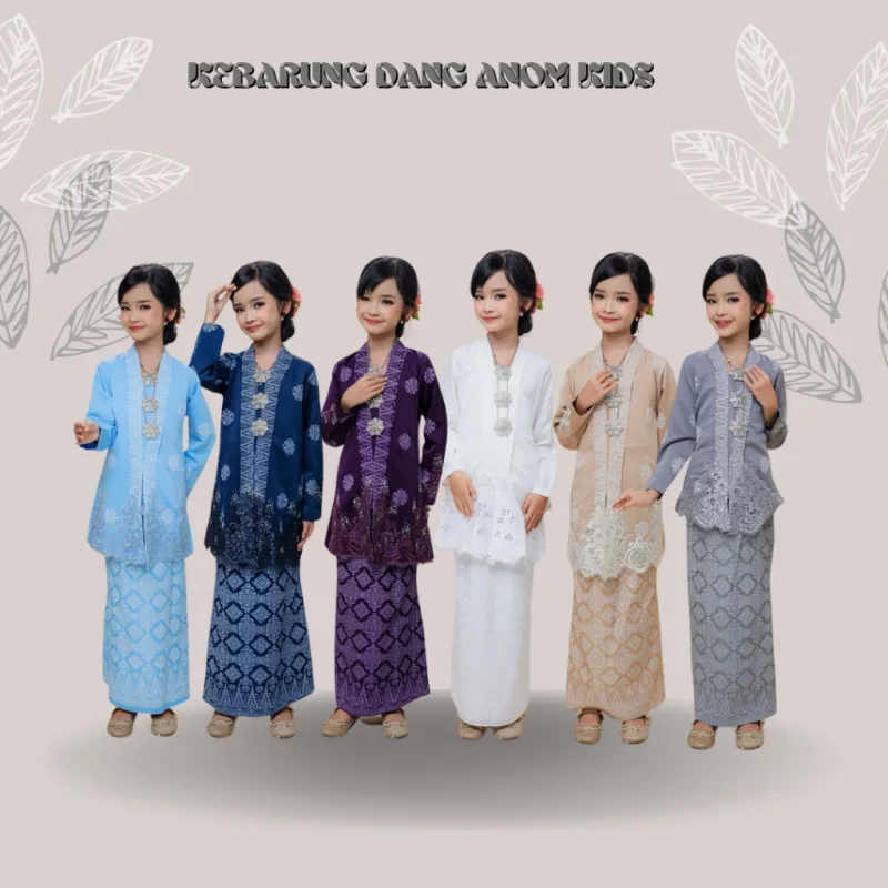 Kebarung Dang Anom Kids in 6 colour I Kebarung Budak I Raya 2026 by Moff Collection