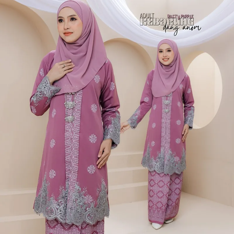 Set Family Kebarung Dang Anom In Dusty Purple Set Family I Raya 2026 by Moff Collection thumbnail 2
