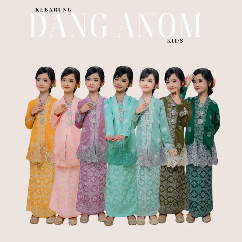 Kebarung Dang Anom Kids in 7 colour I Kebarung Budak I Raya 2026 by Moff Collection
