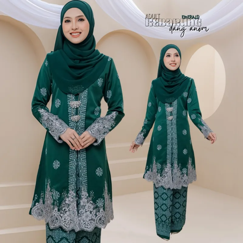 Set Family Kebarung Dang Anom In Emerald Green I Set Family I Raya 2026 by Moff Collection thumbnail 2