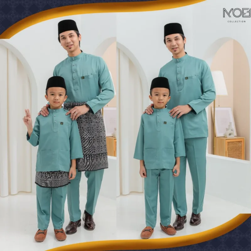 Set Family Songket Tabur In PINE GREEN I Kurung Moden I Ayah Anak I Ibu I Moden I Set Family By Moff2u thumbnail 4