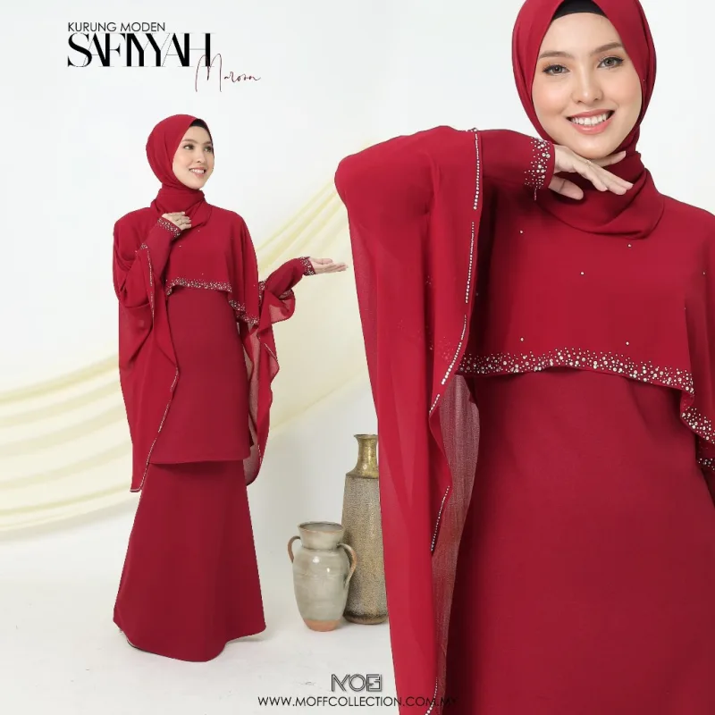 NEW DESIGN !! Kurung Moden Safiyyah Dewasa IN 5 COLOUR I Dinner I Tunang By Moff2U thumbnail 5